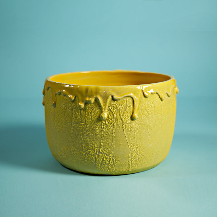 Cratere Vase - Sulfur Yellow | contemporary ceramics -  MENA FUECO studio.