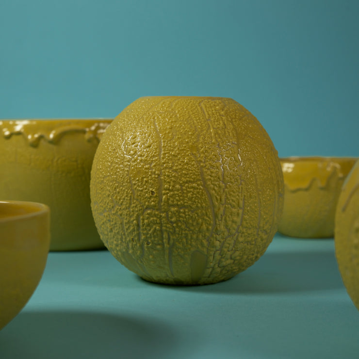 Pompeii Vase - sulfur yellow | contemporary ceramics -  MENA FUECO studio.