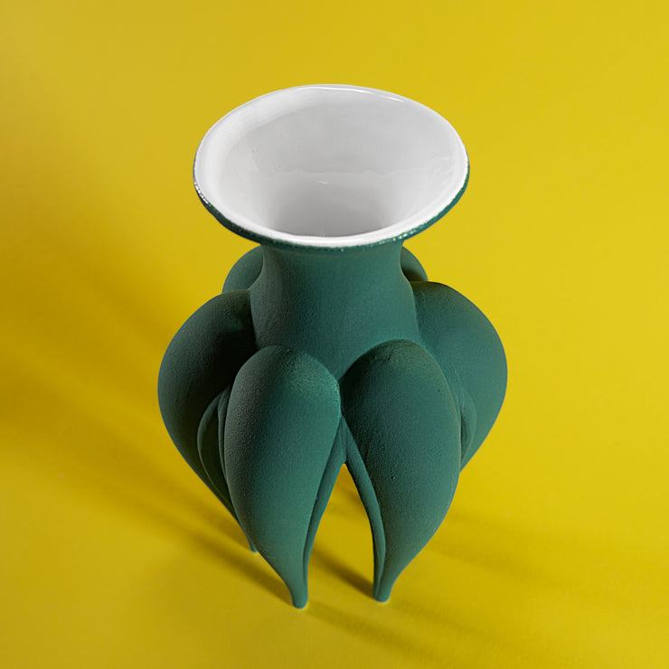 Vaso polpo petrol green - ceramica di Grottaglie - XOPARO X MENA FUECO studio