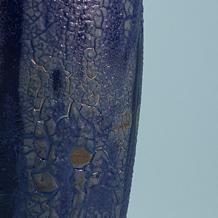 Vase Fissure Catastrophe - bleu azurite