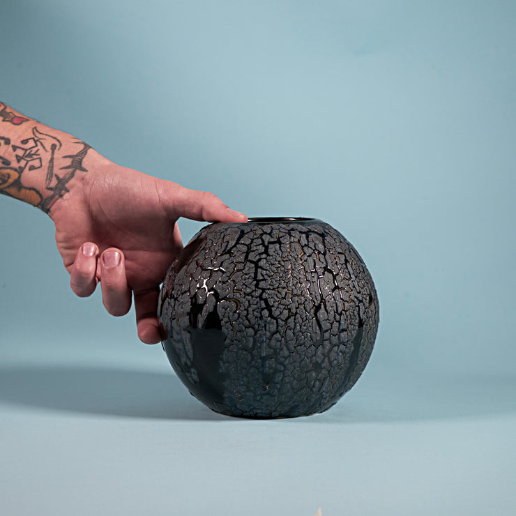 Vase Pompéi - basalte noir III