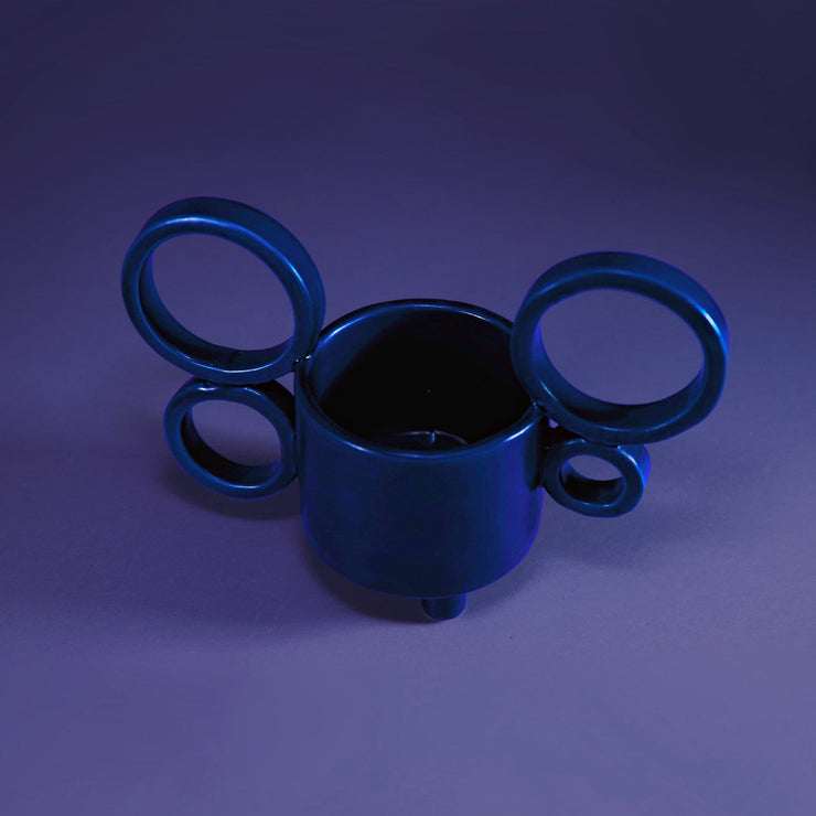 SINERGIA S-1 - Paolo Santangelo X MENA FUECO studio - Vaso in ceramica blu