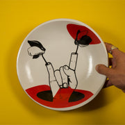 Piatto cornuto - Plate - XOPARO  - MENA FUECO studio #color_rosso-nero