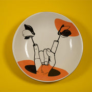 Piatto cornuto - Plate - XOPARO  - MENA FUECO studio #color_arancione-nero
