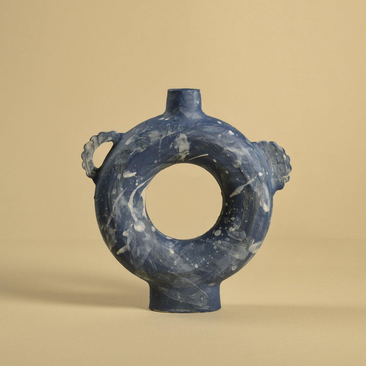 Cobalt Sky Donut - Vase - Jenni Oh  - MENA FUECO studio 